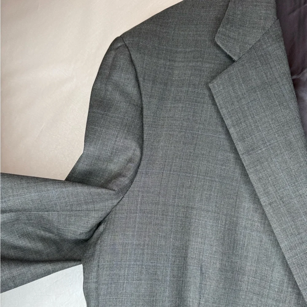 Brooks Brothers Golden Fleece Men's 100% Wool Blazer Gray Plaid 2 Button 44R